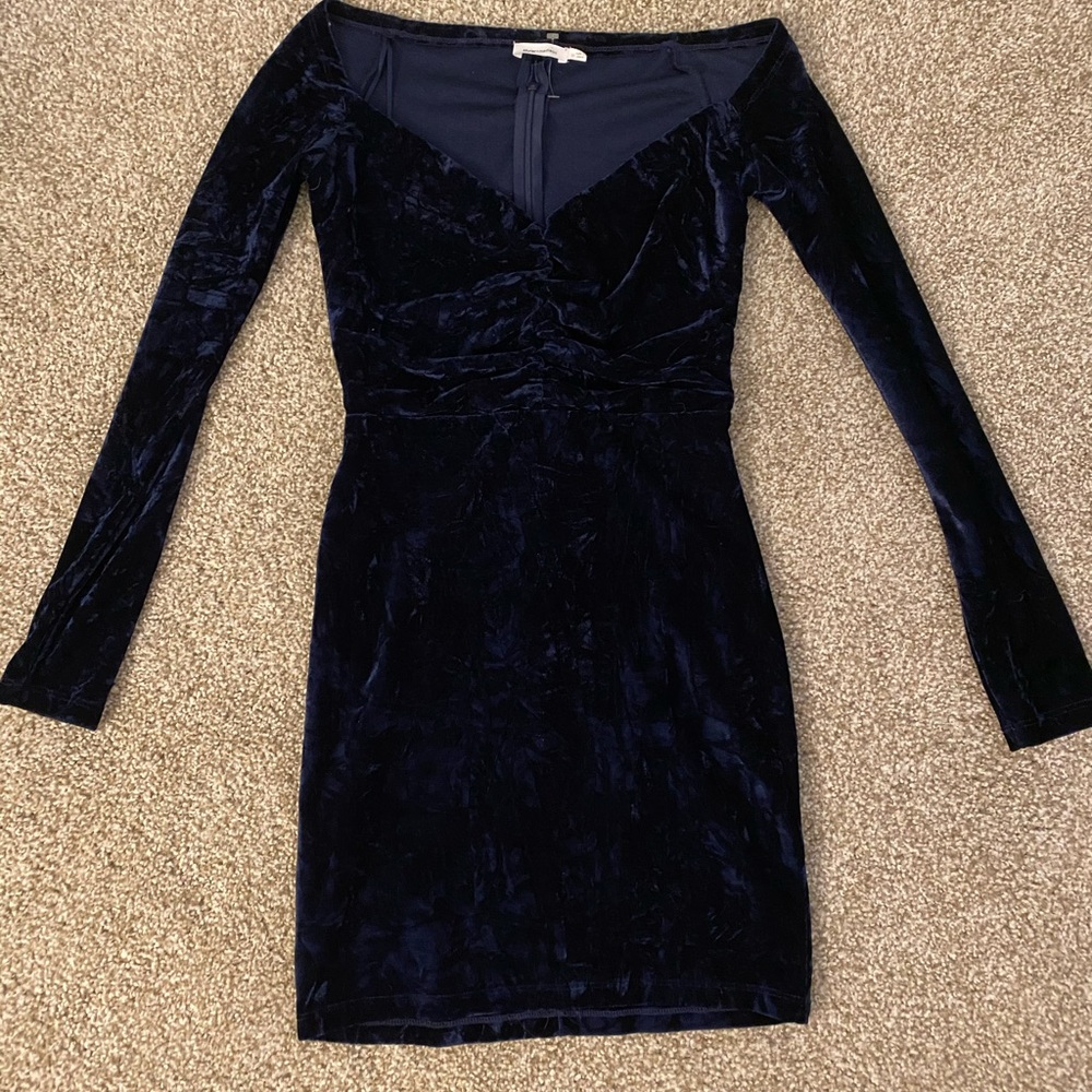 Primo boutique navy velvet dress